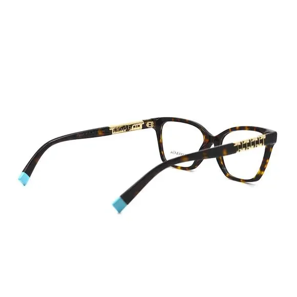 TIFFANY&CO TF2228 HAVANA GOLD EYEGLASSES FRAME - Picture 5 of 10